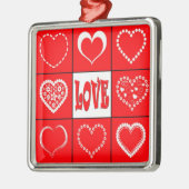 Herzdesign Silbernes Ornament (Links)