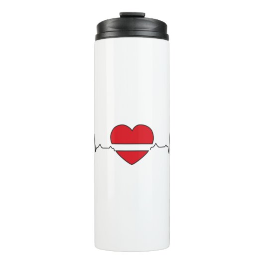 Herzdesign Thermosbecher (Vorderseite)