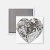 Herzdiamant Magnet (Vorderseite/Rückseite)