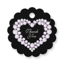 Herzdiamanten auf schwarz danke Ihnen Hochzeit