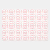 Herzdooddle-Muster Geschenkpapier Set (Vorderseite 2)