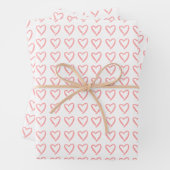 Herzdooddle-Muster Geschenkpapier Set (Beispiel)