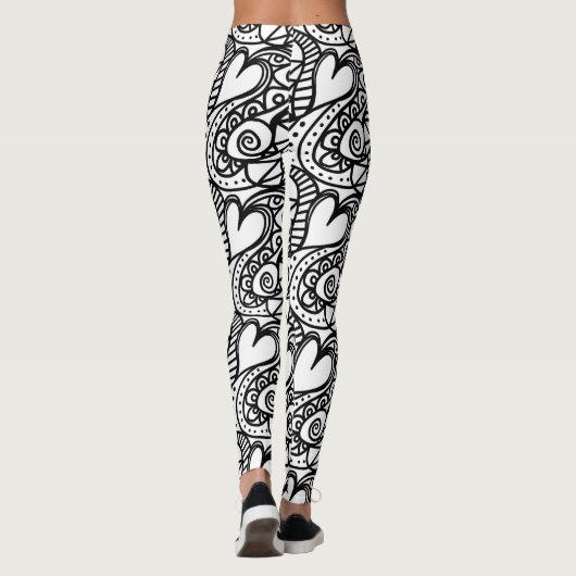 Herzdoodle-Leggings Leggings (Rückseite)
