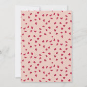 Herzdoodles auf Peach Valentins Party Einladung (Rückseite)