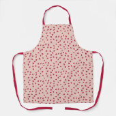 Herzdoodles Peach Valentinstag Schürze (Vorderseite)