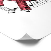 Herzdrucken, Musikstifte, Musikherz, Anatomie Poster (Ecke)