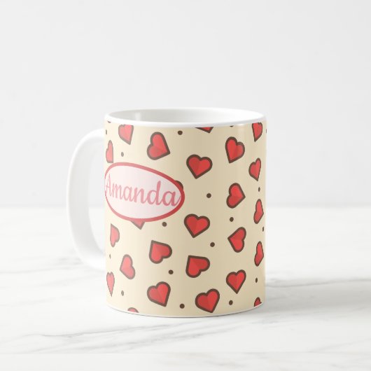 Herzdusche Kaffeetasse (Vorderseite Links)