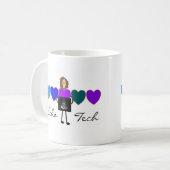 Herzecho-Techniker-einzigartige Geschenke Kaffeetasse (Vorderseite Links)