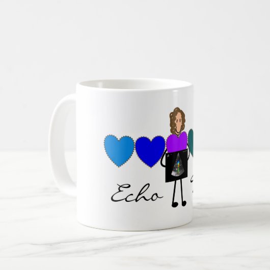 Herzecho-Techniker-einzigartige Geschenke Kaffeetasse (Vorderseite Links)