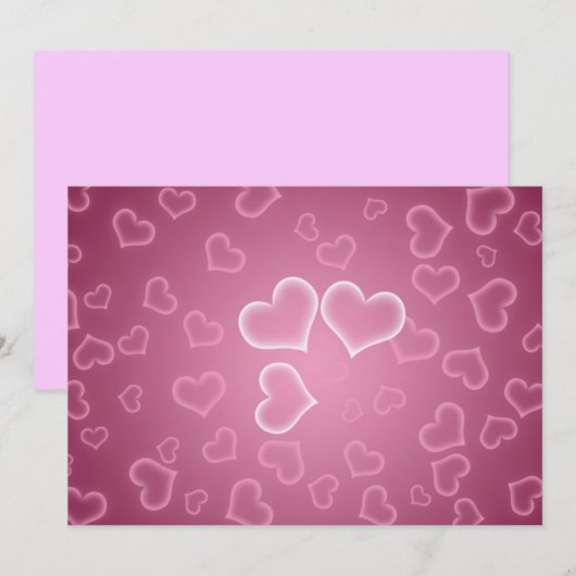 Herzeinladung Einladung (Vorne/Hinten)