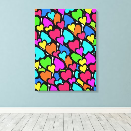 Herzen 2011 leinwanddruck (Insitu (Holzboden))