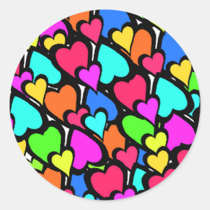 Herzen 2011 runder aufkleber