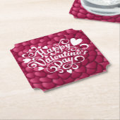 Herzen 3D Textur Rot Muster-23803 Untersetzer (angewinkelt)
