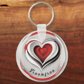 Herzen, abstrakt im Kreis -  Schlüsselanhänger (Vorderseite)