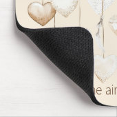 Herzen auf einem Baumzweig Liebe Mousepad (Ecke)