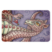 HERZEN AUF EINEM ZEICHENGRUPPEN-DRAGON-VALENTIN, F MAGNET (Horizontal)