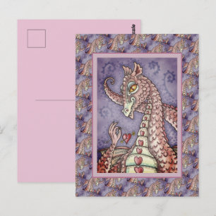 HERZEN AUF EINEM ZEICHENGRUPPEN-DRAGON-VALENTIN, F POSTKARTE
