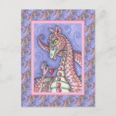 HERZEN AUF EINEM ZEICHENGRUPPEN-DRAGON-VALENTIN, F POSTKARTE (Vorderseite)