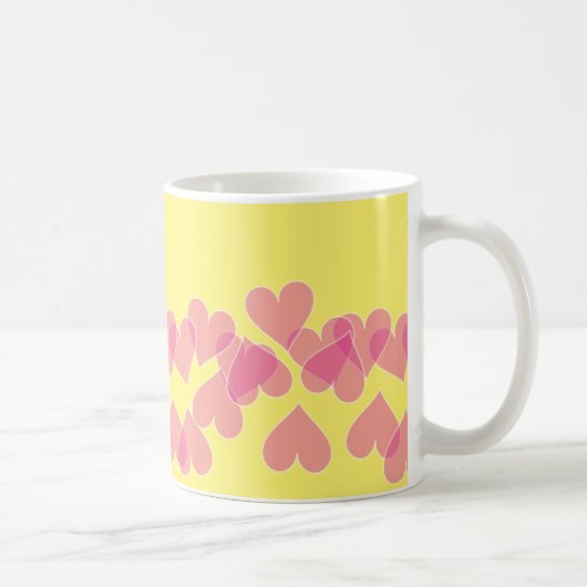 Herzen auf gelber Tasse (Rechts)