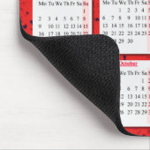 Herzen auf rotem mousepad/Kalender Mousepad (Ecke)