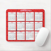 Herzen auf rotem mousepad/Kalender Mousepad (Mit Mouse)