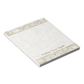 Herzen aus Creme Notizblock (angewinkelt)