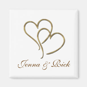 Herzen aus Gold Magnet