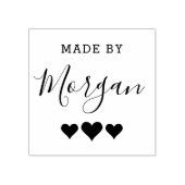 Herzen | Aus Individuelle Name hergestellt Gummistempel (Prägung)