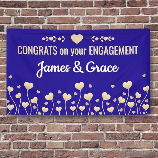 Herzen! Banner für benutzerdefinierte Verlobung Gl