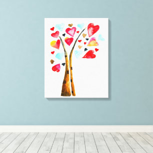 Herzen Baum wundervolle Valentinstage Leinwanddruck
