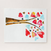 Herzen Baum wundervolle Valentinstage Puzzle (Horizontal)