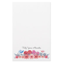 Herzen, Blume und kleine Vögel | So Niedlich