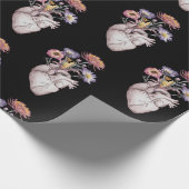 Herzen Blumen Muster Geschenkpapier (Ecke)