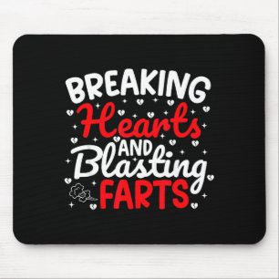 Herzen brechen und Furz-Knallen Valentinstag Lusti Mousepad