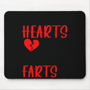 Herzen brechen und Fürze knallen Valentinstag Mousepad