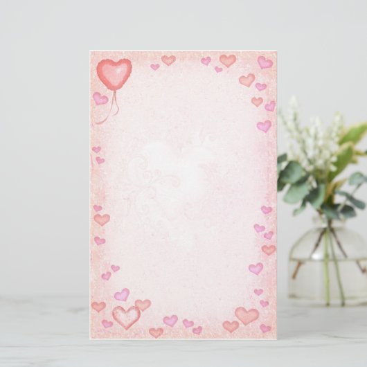 Herzen Briefpapier (Stehend Vorderseite)