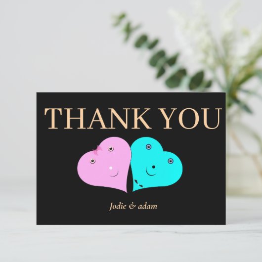 HERZEN DANKESKARTE (Stehend Vorderseite)