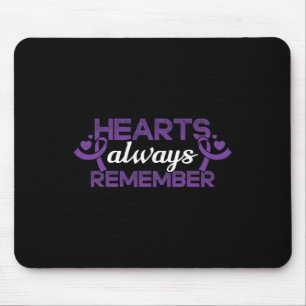 Herzen Demenz Lila Band Aufklärungsunterstützung Mousepad