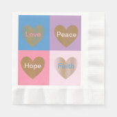 Herzen der Glaubensstiftung Liebe Hoffnung Frieden Serviette (Vorderseite)