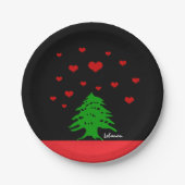 Herzen der libanesischen Teller, Liebe, libanesisc Pappteller (Vorderseite)