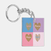 Herzen der Liebe des Glaubens - Hoffnung Frieden Schlüsselanhänger (Vorderseite links)