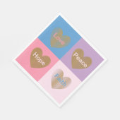 Herzen der Liebe des Glaubens - Hoffnung Friedensp Serviette (Ecke)