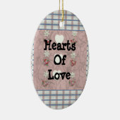 Herzen der Liebe drei Keramik Ornament (Rechts)