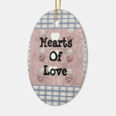 Herzen der Liebe drei Keramik Ornament (Links)