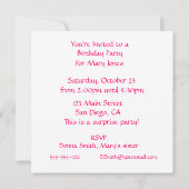 Herzen der Liebe Einladung (Rückseite)