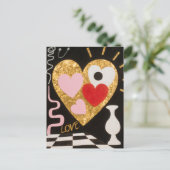 Herzen der Liebe Feiertagspostkarte (Stehend Vorderseite)