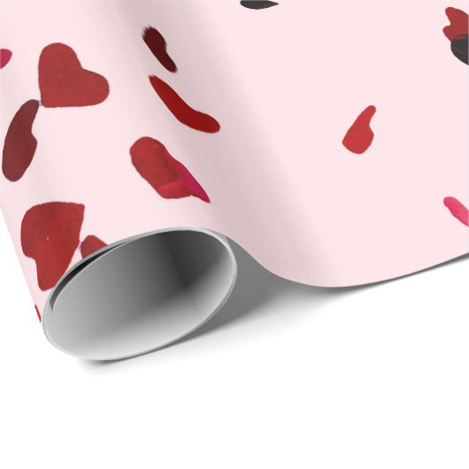 Herzen der Liebe Geschenkpapier (Rolleneckpunkt)