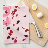 Herzen der Liebe Geschirrtuch (Viertel Falte)