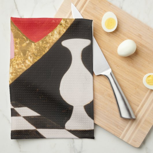 Herzen der Liebe Geschirrtuch (Viertel Falte)