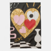 Herzen der Liebe Geschirrtuch (Vertikal)